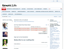 Tablet Screenshot of harmoniclife.com